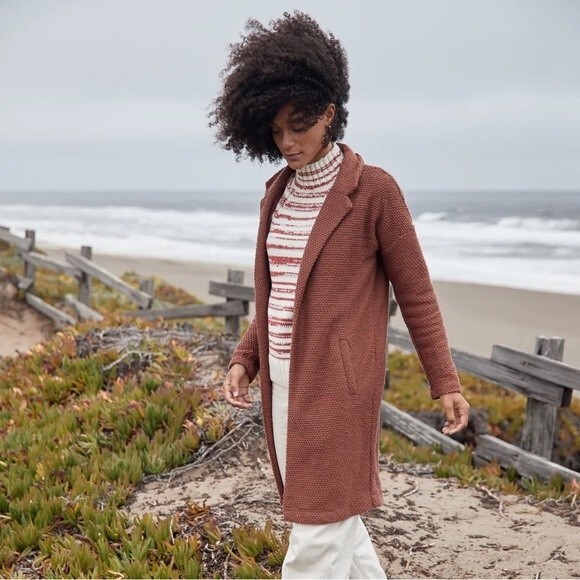Marine Layer Birdseye Coat Tortoise Shell M - Picture 1 of 13